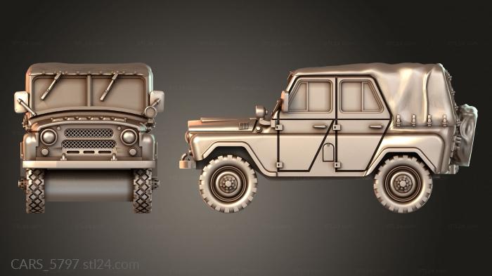 Автомобили и транспорт (CARS_5797) 3D модель для ЧПУ станка