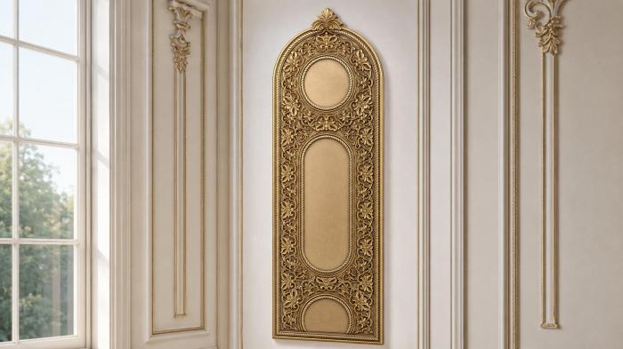Gates (Carved vertical panel with three niches, CV_0061) 3D models for cnc