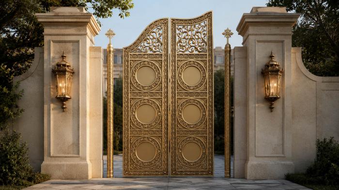 Gates (Side panel with three niches and a carved column with a cross, CV_0062) 3D models for cnc