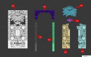 Gates (Royal doors with places for icons, cherubs and a dove, CV_0102) 3D models for cnc