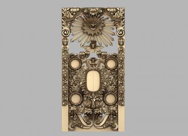 Царские врата (Царские врата с местами для икон , херувимами и голубем, CV_0102) 3D модель для ЧПУ станка