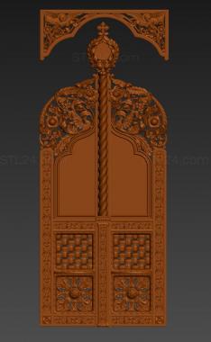 Царские врата (Царские врата с витиеватыми узорами и ангелами, CV_0105) 3D модель для ЧПУ станка