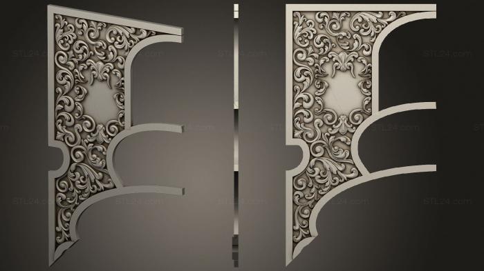 Царские врата (Резная половина панели навершия, CV_0115) 3D модель для ЧПУ станка