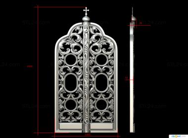 Gates (Carved royal gate, CV_0119) 3D models for cnc