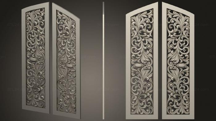 Царские врата (Створки резные с закругленными краями, CV_0121) 3D модель для ЧПУ станка