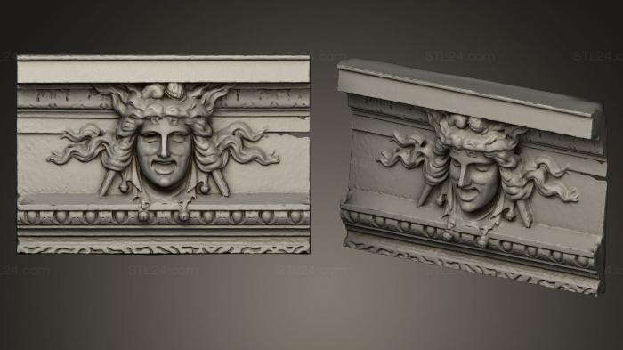 Резные Декоры (Театр Счастливая маска Анже 1871, CARVD_0003) 3D модель для ЧПУ станка