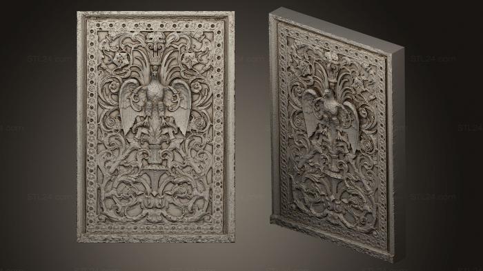 Carved Decors (Wall Panel from the American Pavilion at Epcot, CARVD_0018) 3D models for cnc