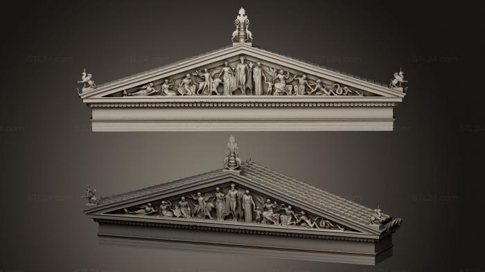 Carved furniture and interior items (Philadelphia Museum of Art Pediment, CARVDM_0021) 3D models for cnc