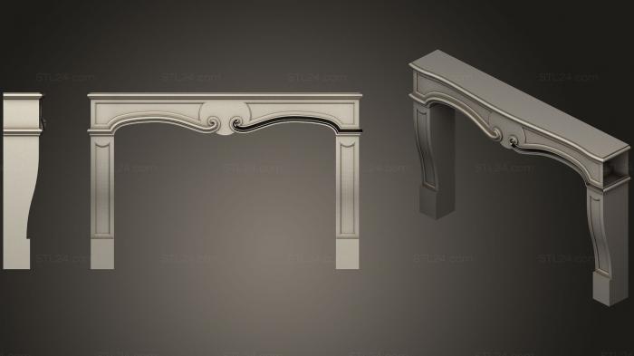 Резная мебель и предметы интерьера (Chemine Loui XV V2, CARVDM_0028) 3D модель для ЧПУ станка