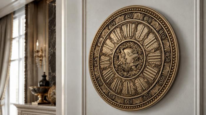 Clocks (Carved dial with angels and Roman numerals, CH_0056) 3D models for cnc