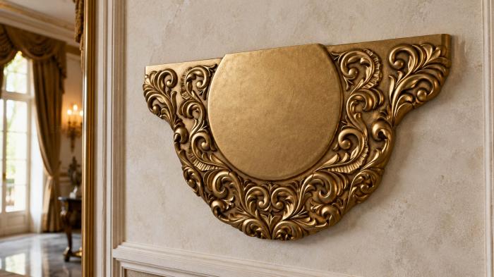 Clocks (Bottom trim with acanthus ornament, CH_0059) 3D models for cnc
