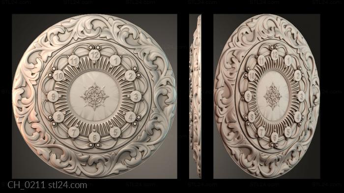 Часы (CH_0211) 3D модель для ЧПУ станка