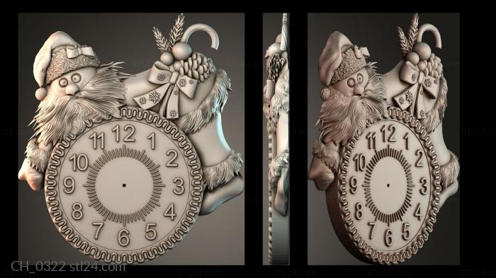 Часы (CH_0322) 3D модель для ЧПУ станка