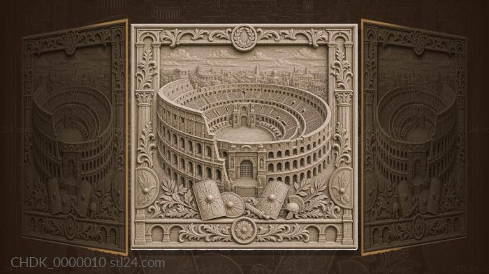 Colosseum - Roman amphitheater and arches 3d STL model