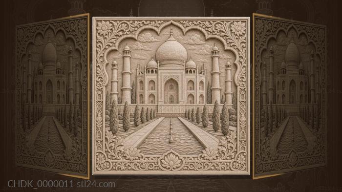 Taj Mahal - mausoleum and dome 3d STL model