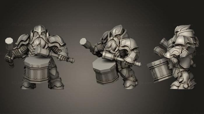 Chibi Funko (Armored Dwarves Command Group, CHIBI_0010) 3D models for cnc