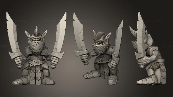 Chibi Funko (Armored Goblin with sword, CHIBI_0011) 3D models for cnc