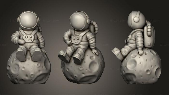 Chibi Funko (Astronaut+sitting+on+the+moon++, CHIBI_0015) 3D models for cnc