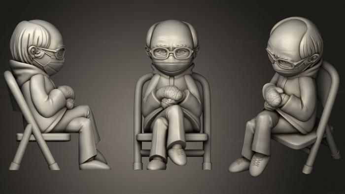 Chibi Funko (Bernie Sanders Foldable Chair Meme Cartoon Version, CHIBI_0035) 3D models for cnc