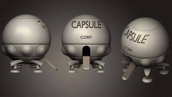 Chibi Funko / Чиби Фанко (Космический корабль Корпорации Capsule Corporation, CHIBI_0067) 3D модель для ЧПУ станка