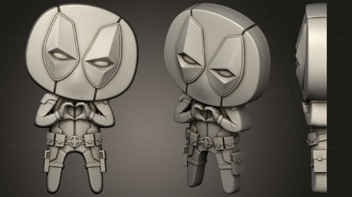 Chibi Funko (Deadpool feel the love magnet 1, CHIBI_0166) 3D models for cnc