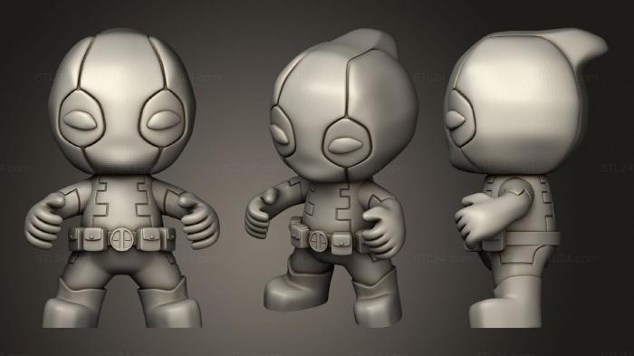 Chibi Funko (Deadpool marvel, CHIBI_0167) 3D models for cnc