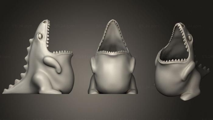 Chibi Funko / Чиби Фанко (Динозавр прожорливый держатель для карандашей, CHIBI_0173) 3D модель для ЧПУ станка