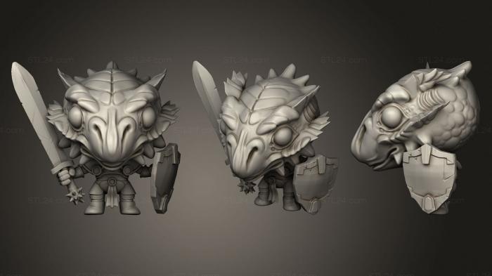 Chibi Funko (Dragonborn Paladin, CHIBI_0184) 3D models for cnc