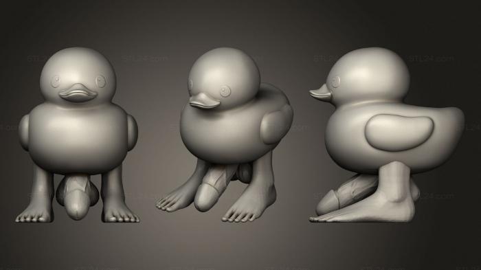 Chibi Funko / Чиби Фанко (Утка С Петухом И Яйцами, CHIBI_0186) 3D модель для ЧПУ станка