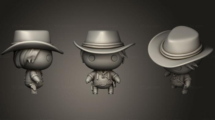 Chibi Funko / Чиби Фанко (Фанкос Red Dead Redemption 2 Артур Морган, CHIBI_0231) 3D модель для ЧПУ станка