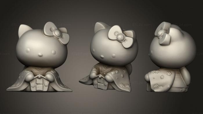 Chibi Funko / Чиби Фанко (Фигурка Хелло Китти в Кимоно, CHIBI_0265) 3D модель для ЧПУ станка