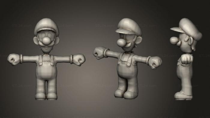 Chibi Funko (Luigi Higher Res, CHIBI_0308) 3D models for cnc