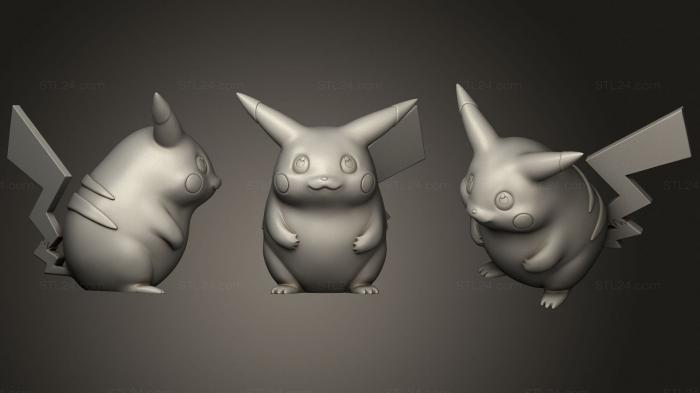 Chibi Funko (Pikachu (Bean Pikachu Gen1), CHIBI_0366) 3D models for cnc