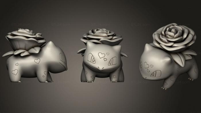 Chibi Funko (Valentines day bulba, CHIBI_0452) 3D models for cnc