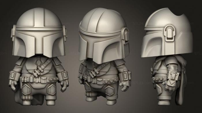 Chibi Funko (Vaso mandalorian, CHIBI_0455) 3D models for cnc