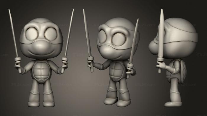 Chibi Funko (Warrior Turtle, CHIBI_0468) 3D models for cnc