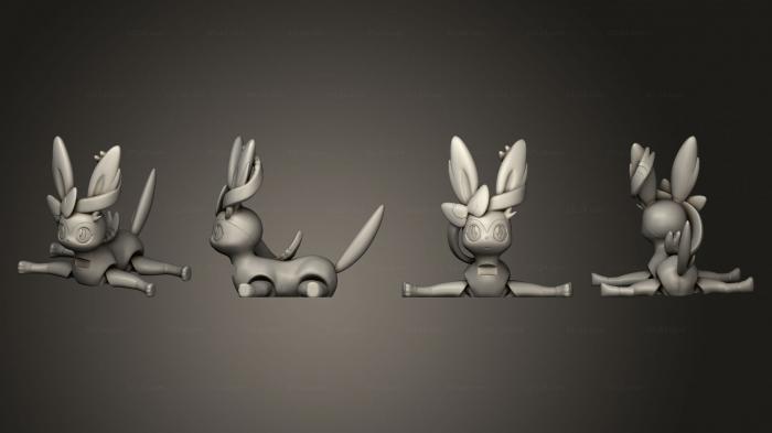 Chibi Funko (articulated Sylveon body, CHIBI_0523) 3D models for cnc