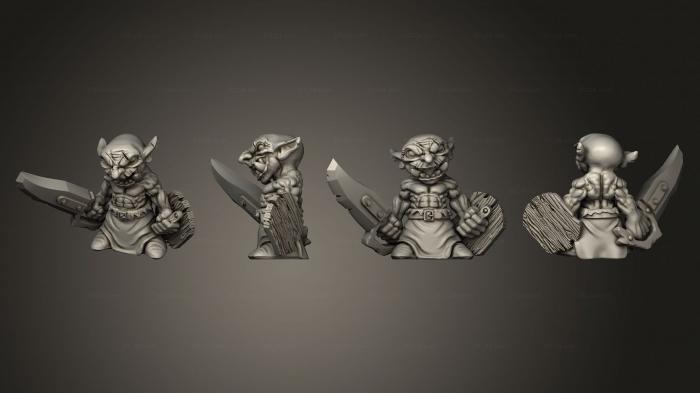 Chibi Funko (Goblins W sheilds Pose 1, CHIBI_0810) 3D models for cnc