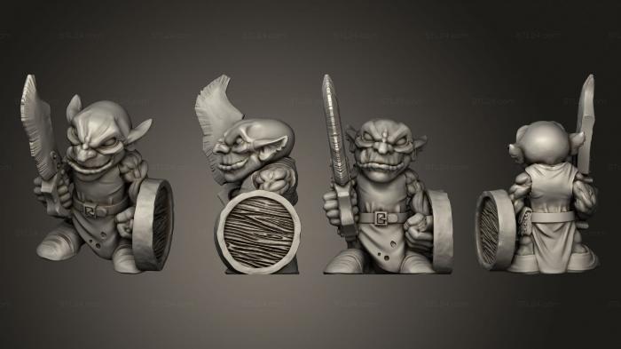 Chibi Funko (Goblins W sheilds Pose 3, CHIBI_0812) 3D models for cnc