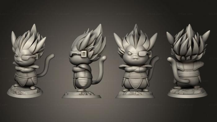 Chibi Funko (Pikachu cosplay Vegeta, CHIBI_1178) 3D models for cnc