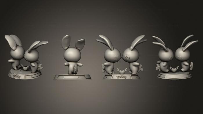 Chibi Funko (Plusle and Minun Pokemon, CHIBI_1198) 3D models for cnc