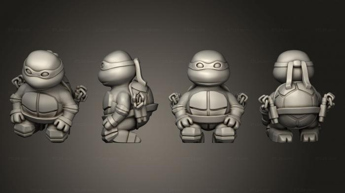 Chibi Funko (Turtles Ninja Mike, CHIBI_1319) 3D models for cnc