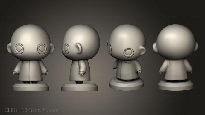 Chibi Funko (Addams Family Fester, CHIBI_1348) 3D models for cnc