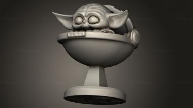 Chibi Funko (Baby Yoda, CHIBI_1352) 3D models for cnc