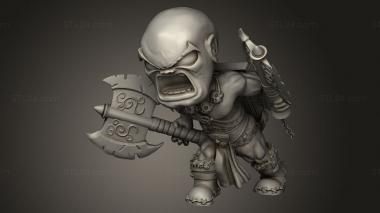 Chibi Funko (Adventure barbarian, CHIBI_1458) 3D models for cnc