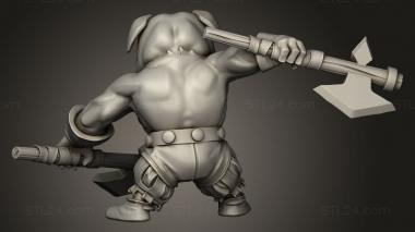 Chibi Funko (Barkonians barbarian pug, CHIBI_1599) 3D models for cnc