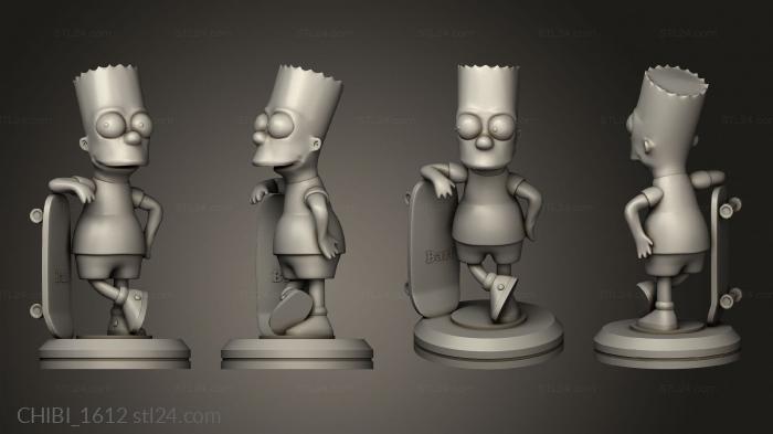 Chibi Funko (Bart Skateboarding nlsinh, CHIBI_1612) 3D models for cnc