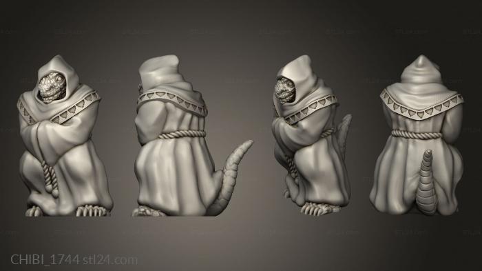 Chibi Funko (Lizardman hooded, CHIBI_1744) 3D models for cnc