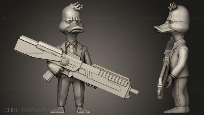 Chibi Funko (C Terrain Howard the Duck Duct detective howard the duck, CHIBI_1764) 3D models for cnc
