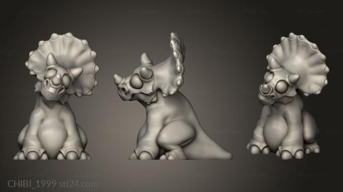 Chibi Funko (Cute Dinosaurs Duncan Shadow Louca Triceratops Tri, CHIBI_1999) 3D models for cnc